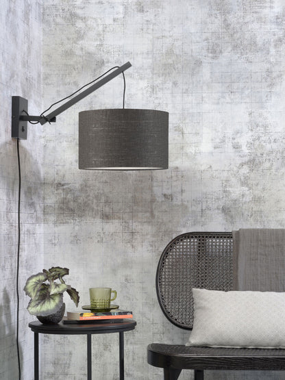 It's About RoMi Wall lamp Andes black/shade 3220 ecolin. d.grey, S