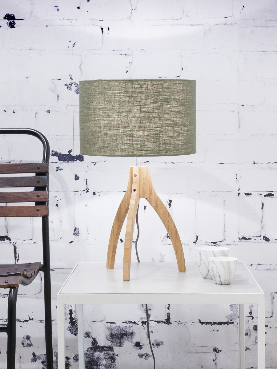 It's About RoMi Table lamp bamboo Annapurna 3220, linen green forest