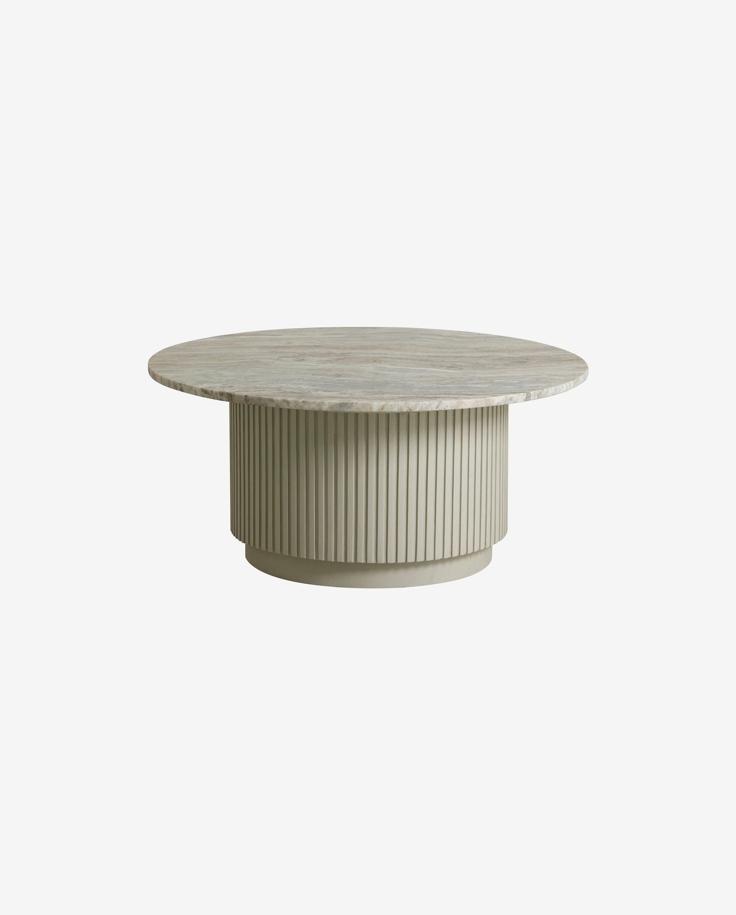Nordal ERIE round coffee table white marble top